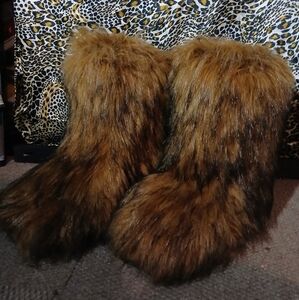 Fur Boots, Size 9.5